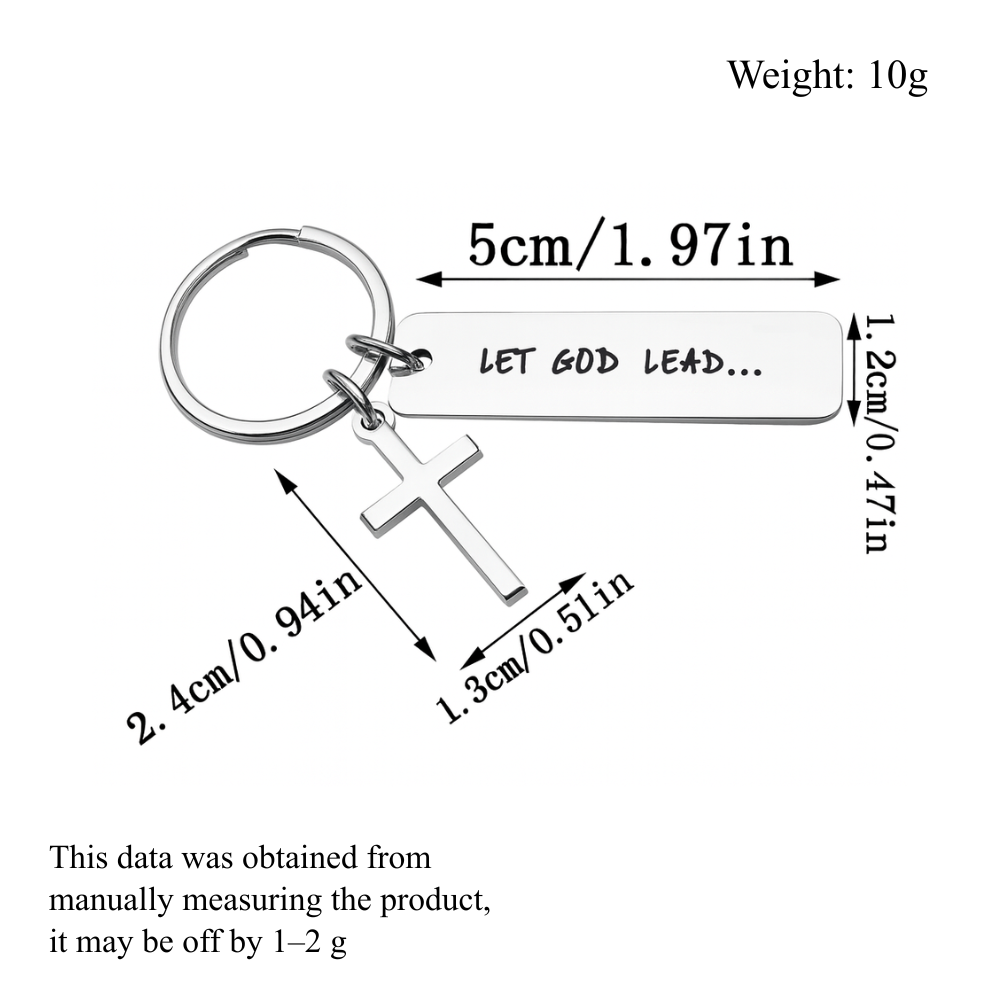 Unisex Durable Metal Cross Keychain | Elegant Inspirational Faith Accessory 4