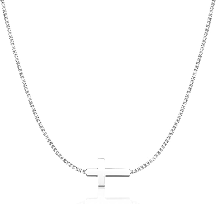 Women's 14k Gold Plated Cross Necklace | Elegant Dainty Layering Jewelry 3