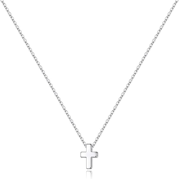 Women's 14k Gold Plated Cross Necklace | Elegant Layered Pendant Jewelry 3