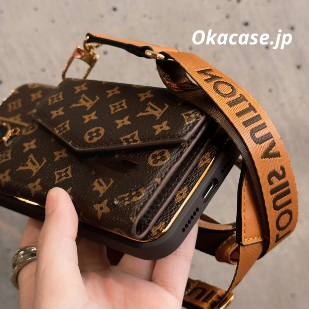 モノグラムiPhoneケース カードホルダー＆ストラップ付き - FQB241719