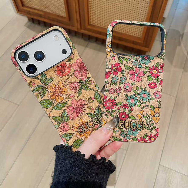 グッチデザインのiPhone 13-17シリーズ用プレミアムiPhoneケース