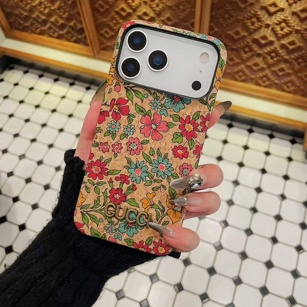 グッチデザインのiPhone 13-17シリーズ用プレミアムiPhoneケース