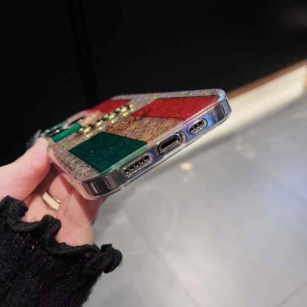 グッチデザインのiPhone 13-17シリーズ用プレミアムiPhoneケース G002