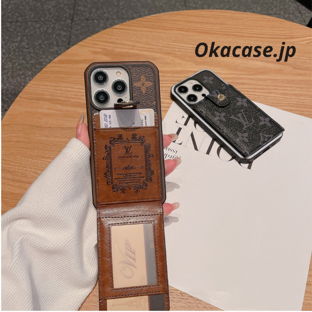 モノグラムiPhoneケース カードホルダー＆ストラップ付き - FQB241719