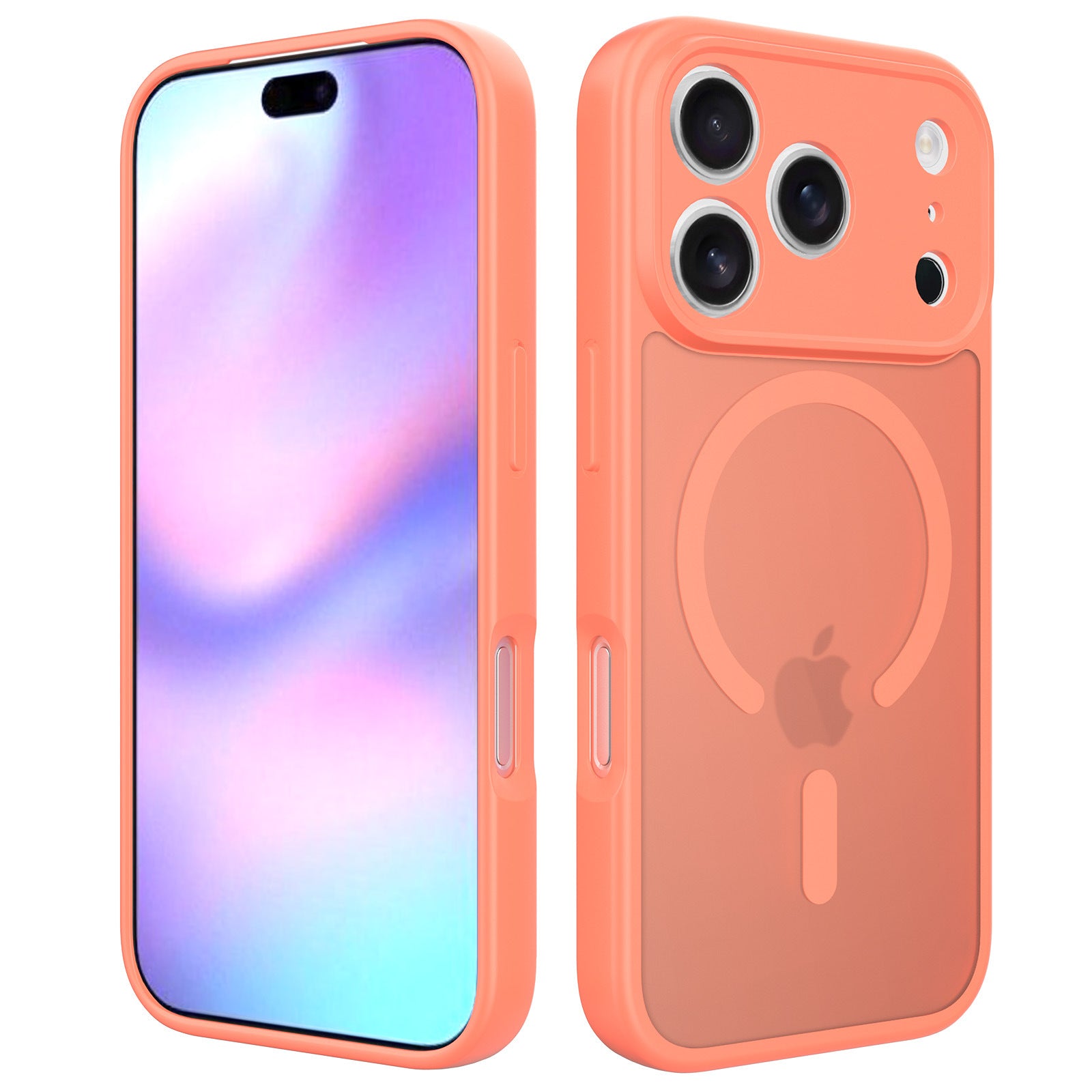 在庫あり。iPhone 17 Pro 用フルカバー、細かい穴あきのマグネット式電話ケース、2 in 1 フロストケースです。