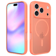 在庫あり。iPhone 17 Pro 用フルカバー、細かい穴あきのマグネット式電話ケース、2 in 1 フロストケースです。