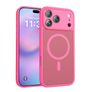 在庫あり。iPhone 17 Pro 用フルカバー、細かい穴あきのマグネット式電話ケース、2 in 1 フロストケースです。