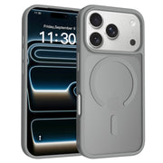 Apple 16Pro 対応 携帯電話ケース iPhone17 肌触り良い マグネット吸着ケース 落下防止 保護カバー シルバーシールド