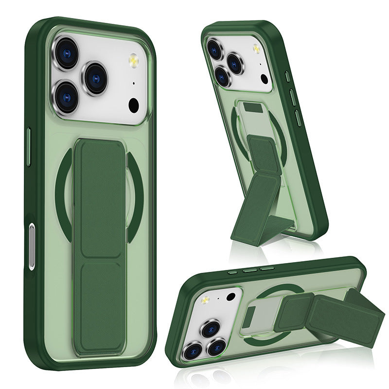 国境を越えて売れ筋のiPhone 17 Pro Max用リストストラップスタンド電話ケース、幅16cm、肌触りのマグネット式、幅15cmの電話ケース保護カバー