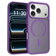 国境を越えて使えるiPhone17 Promax用携帯電話ケース シルバーシールド 肌触りの良いフロスト加工ケース 17Air Apple マグネット式ケース