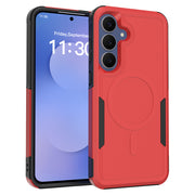 国境を越えた互換性のあるSamsung S25FEスターターケース2-in-1マグネット式保護ケースTPU+PCフルカバー耐衝撃フロストシェル