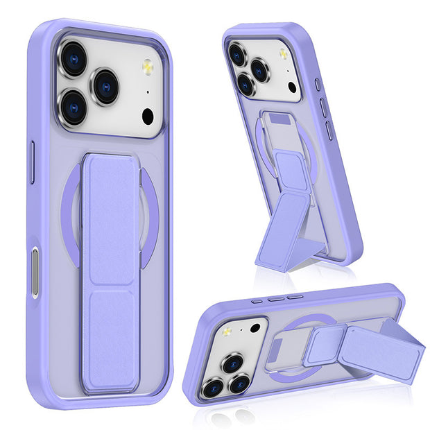 国境を越えて売れ筋のiPhone 17 Pro Max用リストストラップスタンド電話ケース、幅16cm、肌触りのマグネット式、幅15cmの電話ケース保護カバー