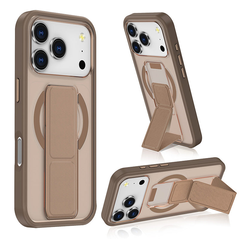 国境を越えて売れ筋のiPhone 17 Pro Max用リストストラップスタンド電話ケース、幅16cm、肌触りのマグネット式、幅15cmの電話ケース保護カバー