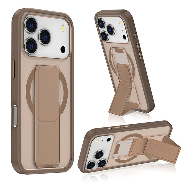 国境を越えて売れ筋のiPhone 17 Pro Max用リストストラップスタンド電話ケース、幅16cm、肌触りのマグネット式、幅15cmの電話ケース保護カバー