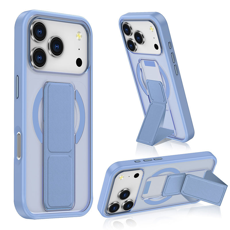 国境を越えて売れ筋のiPhone 17 Pro Max用リストストラップスタンド電話ケース、幅16cm、肌触りのマグネット式、幅15cmの電話ケース保護カバー