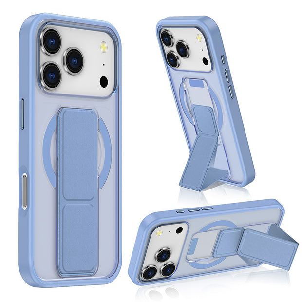 国境を越えて売れ筋のiPhone 17 Pro Max用リストストラップスタンド電話ケース、幅16cm、肌触りのマグネット式、幅15cmの電話ケース保護カバー