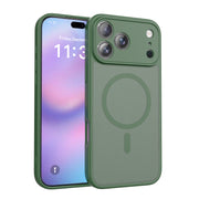 在庫あり。iPhone 17 Pro 用フルカバー、細かい穴あきのマグネット式電話ケース、2 in 1 フロストケースです。