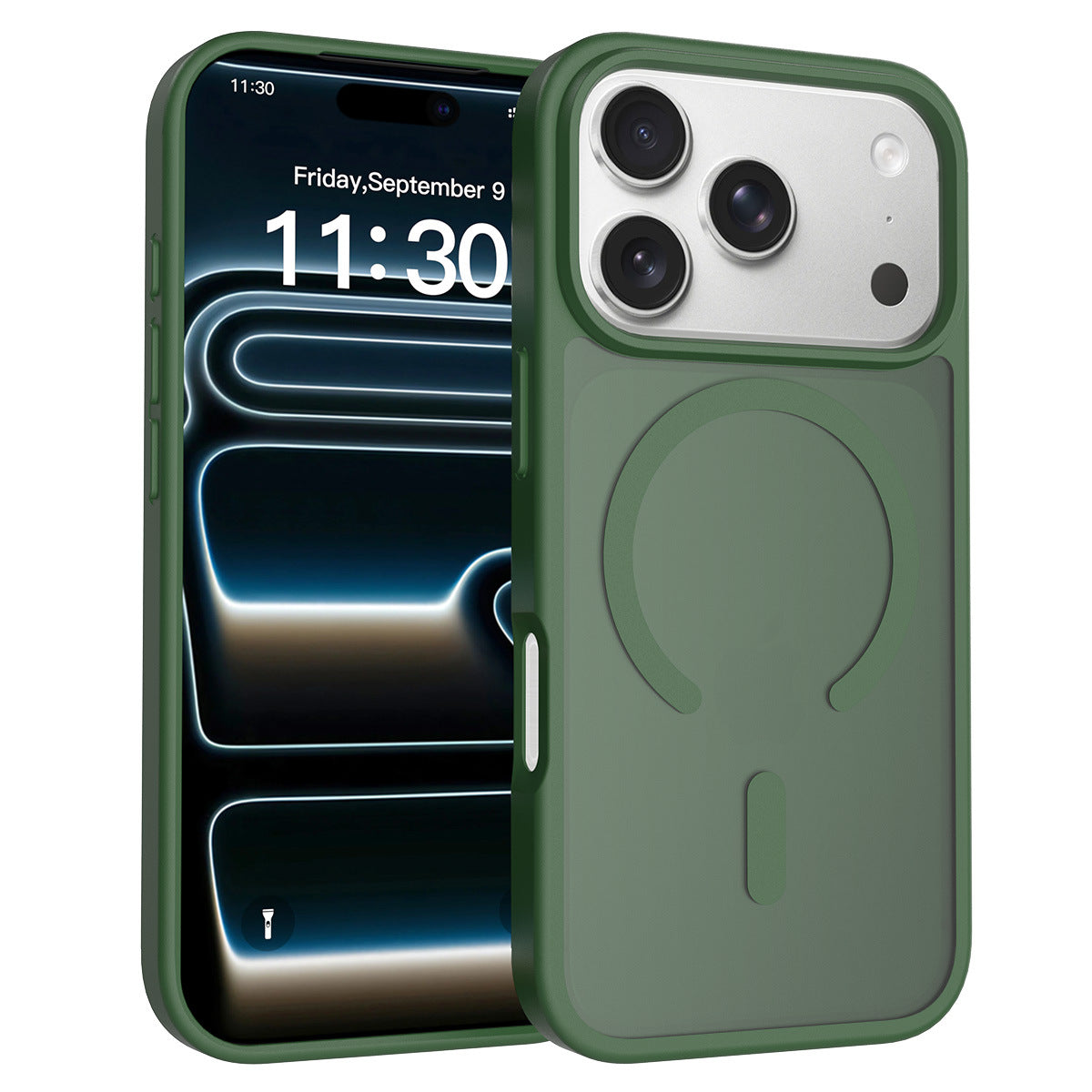 国境を越えて使えるiPhone17 Promax用携帯電話ケース シルバーシールド 肌触りの良いフロスト加工ケース 17Air Apple マグネット式ケース