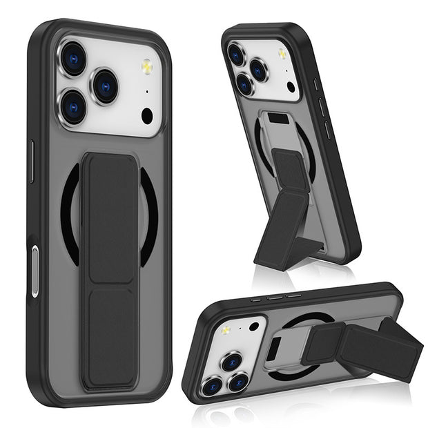 国境を越えて売れ筋のiPhone 17 Pro Max用リストストラップスタンド電話ケース、幅16cm、肌触りのマグネット式、幅15cmの電話ケース保護カバー