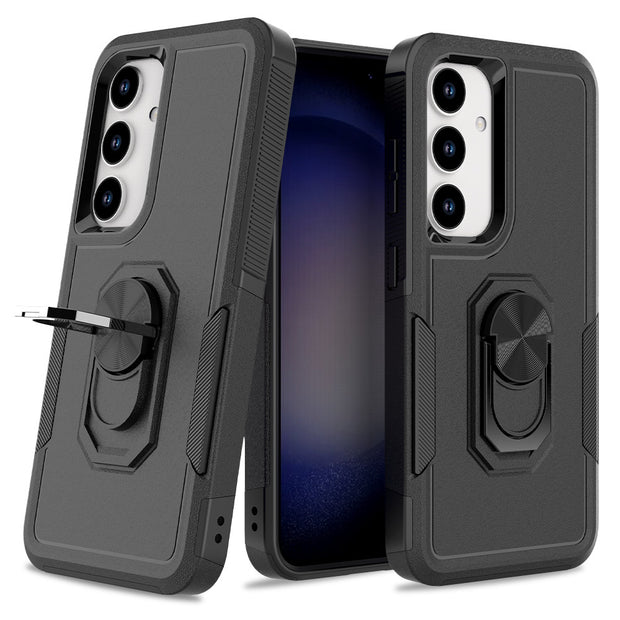 Samsung S25 Edgeリング回転式携帯電話ケースQihang 2イン1携帯電話ケース PC+TPU 新モデルに適合