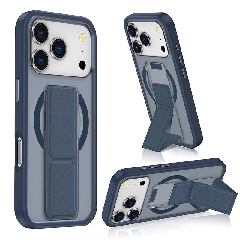 国境を越えて売れ筋のiPhone 17 Pro Max用リストストラップスタンド電話ケース、幅16cm、肌触りのマグネット式、幅15cmの電話ケース保護カバー