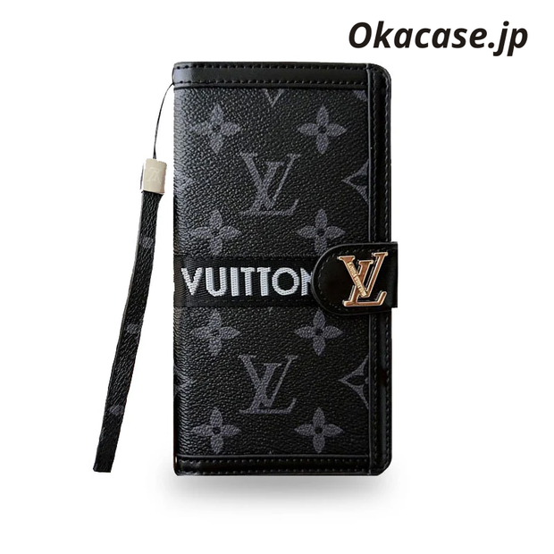 クラシックレザー フォールド モノグラム iPhoneケース（カード・紙幣ホルダー付き）-OKMTY001