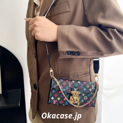 プレミアムレザー フォリオ モノグラム iPhoneケース（ウォレット＆ストラップ付き）-OKMTY003