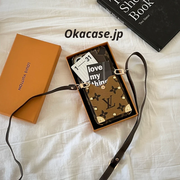 モノグラムiPhoneケース-カード収納とストラップ付き-QBS240113