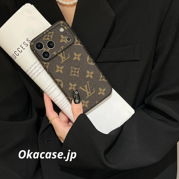 高級レザーiPhoneケースのアルファベット iPhone 17シリーズケース-CRK2511