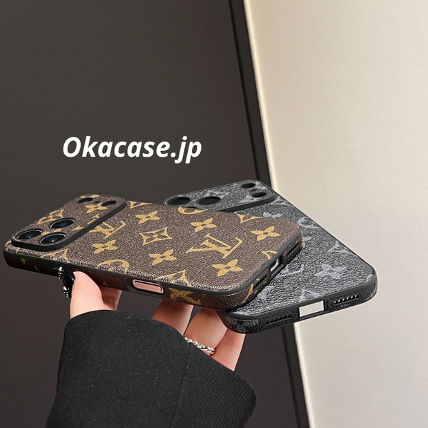 高級レザーiPhoneケースのアルファベット iPhone 17シリーズケース-CRK2511