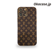 革の大文字iPhoneケース-小さなプリント- CR240315