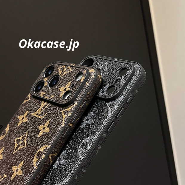 高級レザーiPhoneケースのアルファベット iPhone 17シリーズケース-CRK2511