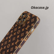 革の大文字iPhoneケース-小さなプリント- CR240315