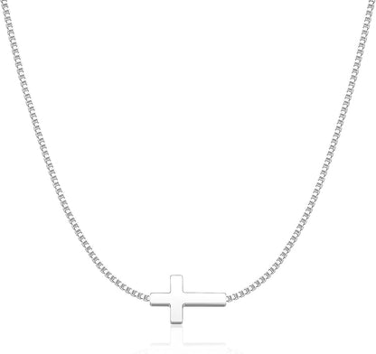 Women's 14k Gold Plated Cross Necklace | Elegant Dainty Layering Jewelry 3