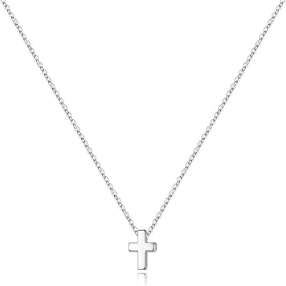 Women's 14k Gold Plated Cross Necklace | Elegant Layered Pendant Jewelry 3