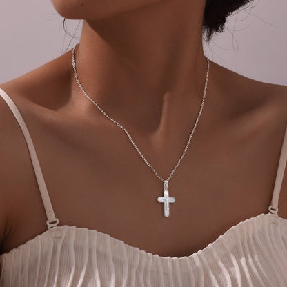 Women's 14k Gold Plated Stainless Steel Necklace | Elegant Cross Pendant for All Occasions 1