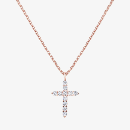 Women's Gold Plated Necklace | Elegant Cross Design with Cubic Zirconia Pendant 4
