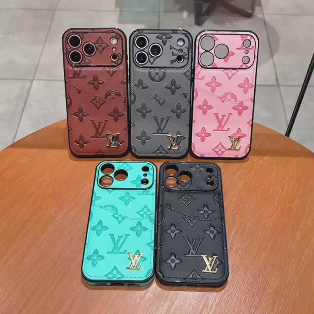 高級レザーiPhoneケースのアルファベット iPhone 17シリーズケース-