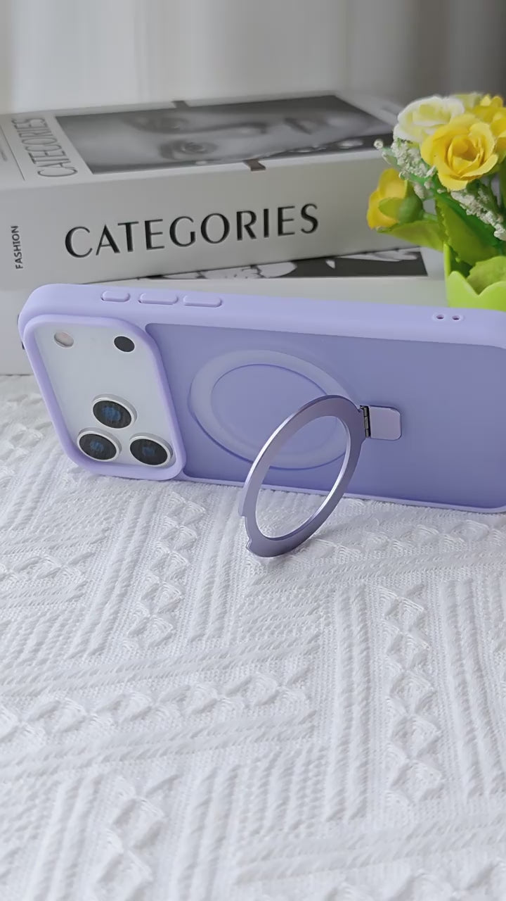 17 Promax 用スキンフィールマット電話ケース、新しいマグネット式スタンド、iPhone 17 落下防止フルカバー - コピー